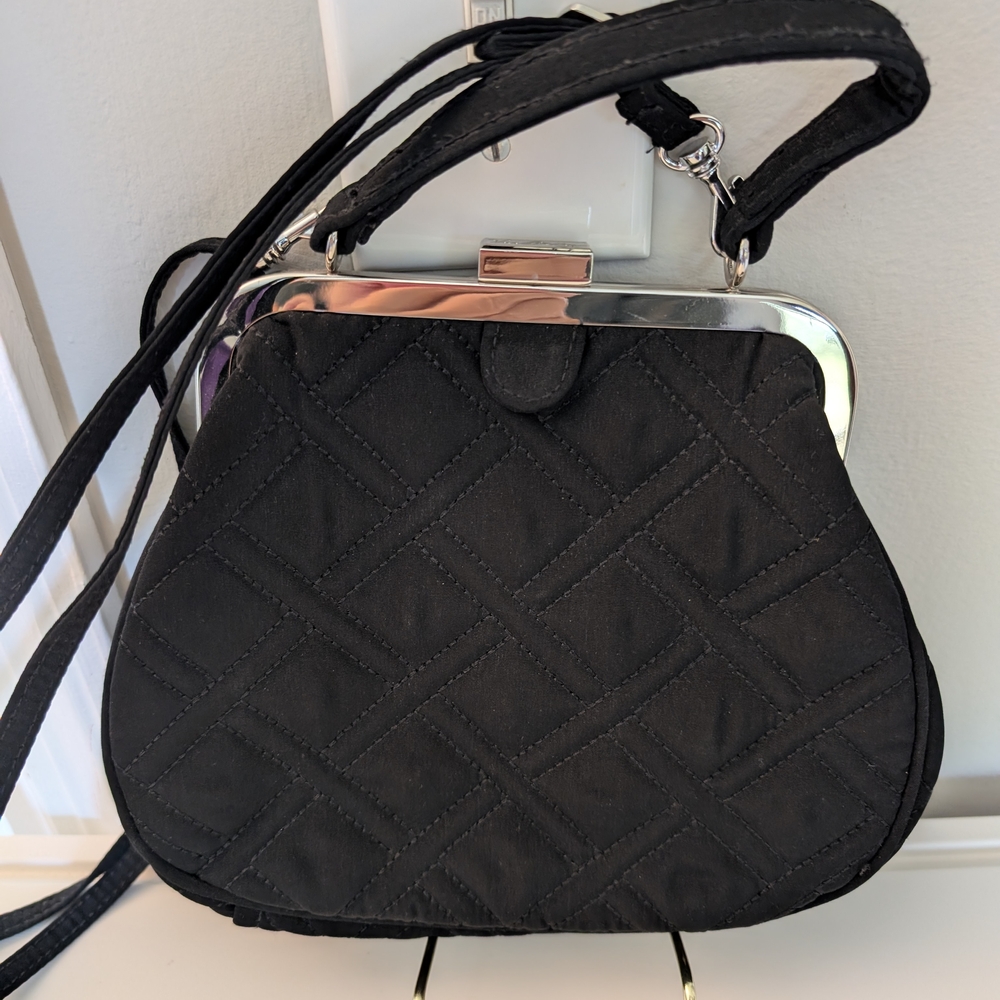 Vera Bradley Black Quilted Mini Bag